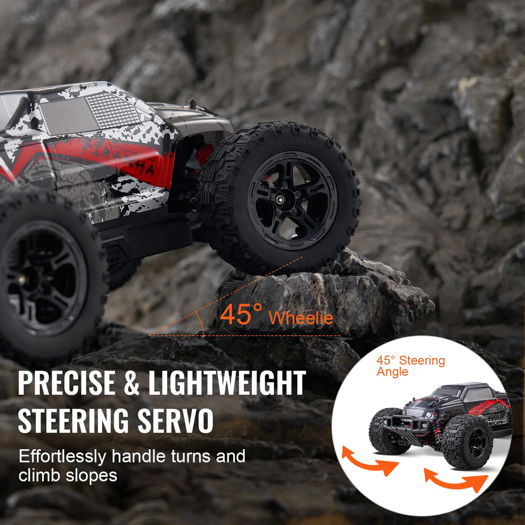 SucceBuy 1:10 Scale RC Car - 38km/h 4WD Off-Road Monster Truck with 2 Batteries