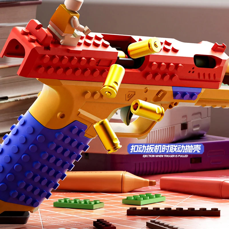 Building Block Toy Pistol - Airsoft Blowback Gun for Kids