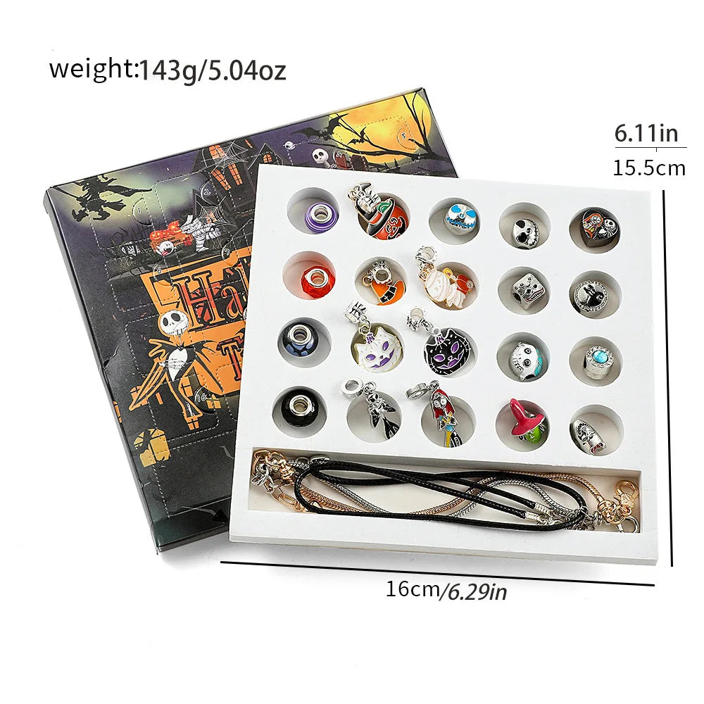 Disney Stitch Mickey Mouse Christmas Advent Calendar Bracelets 24 Days Countdown Calendar Diy Jewelry Making Cute Christmas Gift