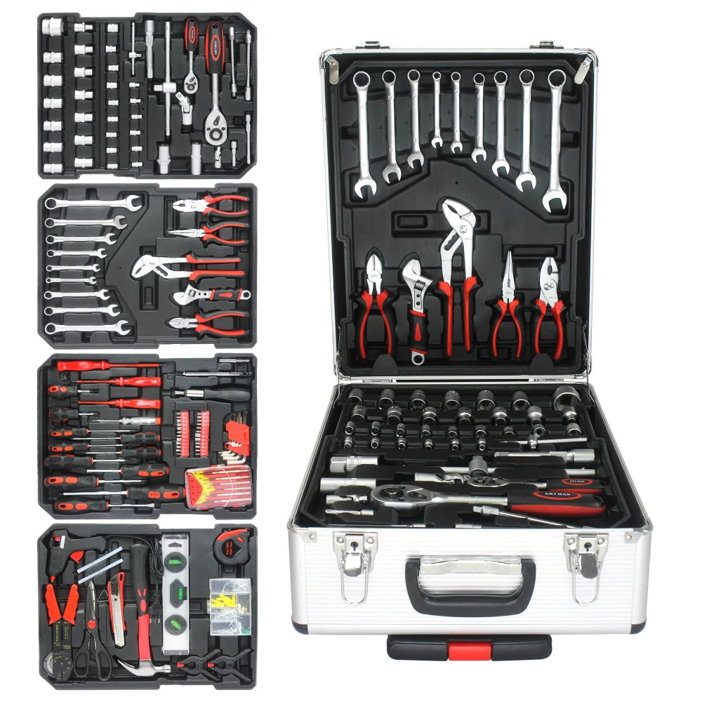 899-Piece Home Repair Tool Set - Complete Tool Kit with Rolling Storage Box