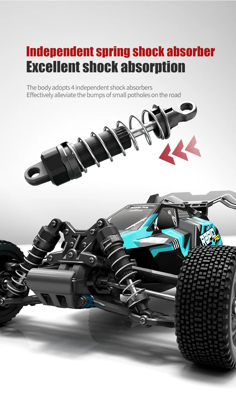 Teeggi 1:16 High-Speed RC Car - 70km/h 4WD Off-Road Drift Truck with LED Lights