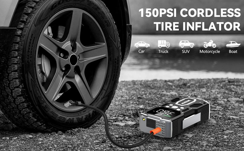 26800mAh Portable Car Jump Starter - Emergency Battery Booster & Power Bank for 12V Vehicles