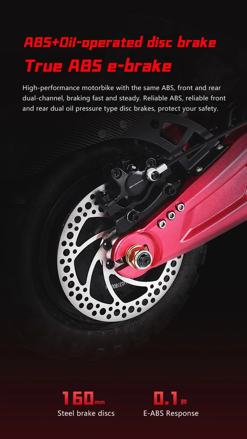 Boyueda S5 Electric Scooter - 6000W Motor, 85km/h High-Speed Off-Road E-Scooter