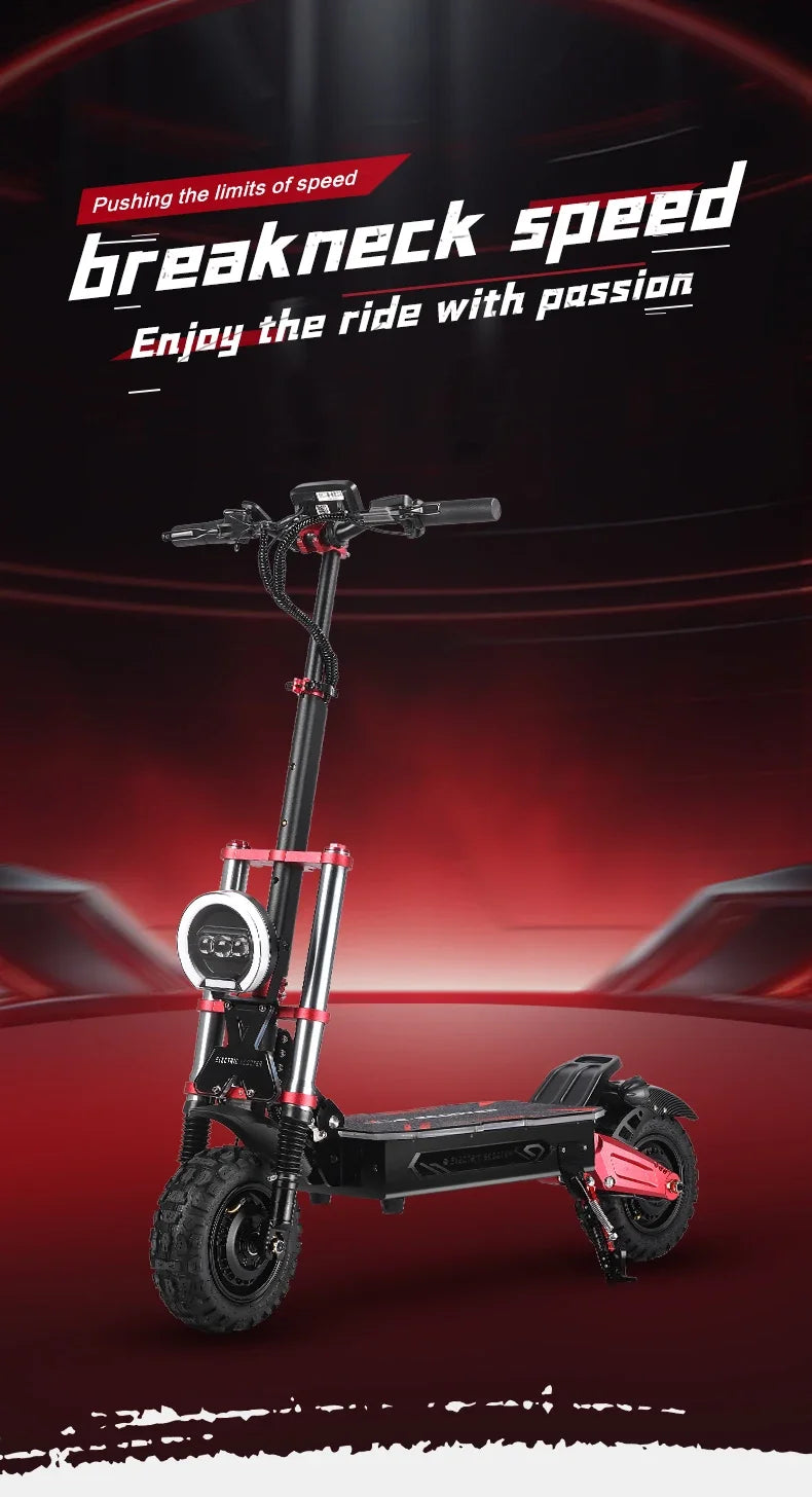 Boyueda S5 Electric Scooter - 6000W Motor, 85km/h High-Speed Off-Road E-Scooter