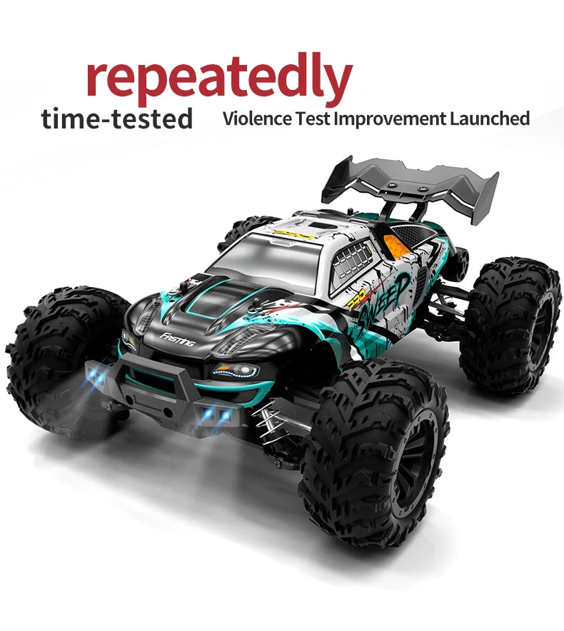 Teeggi 1:16 High-Speed RC Car - 70km/h 4WD Off-Road Drift Truck with LED Lights