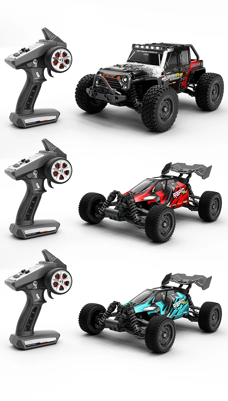 Teeggi 1:16 High-Speed RC Car - 70km/h 4WD Off-Road Drift Truck with LED Lights