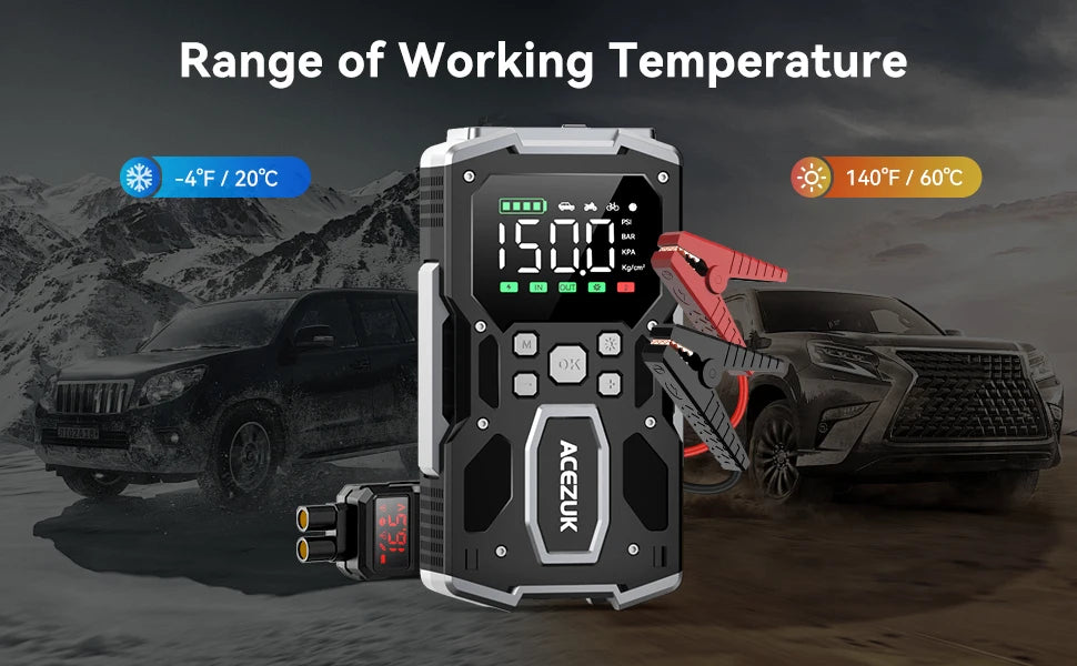 26800mAh Portable Car Jump Starter - Emergency Battery Booster & Power Bank for 12V Vehicles