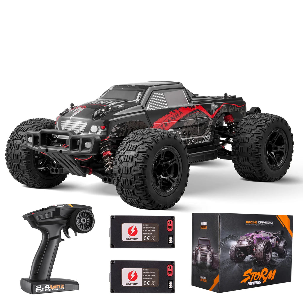 SucceBuy 1:10 Scale RC Car - 38km/h 4WD Off-Road Monster Truck with 2 Batteries