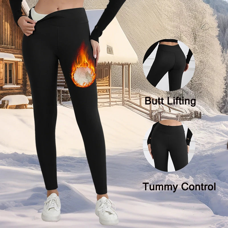 Women's Fleece Lined Leggings - Warm Winter Tights