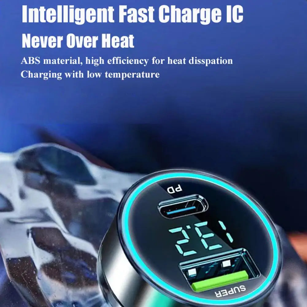 Car Charger PD 20W Super Fast Charge Adapter Type C USB 120W Portable For IPhone 14 Pro Max 13 12 11 IPad Airpods OnePlus