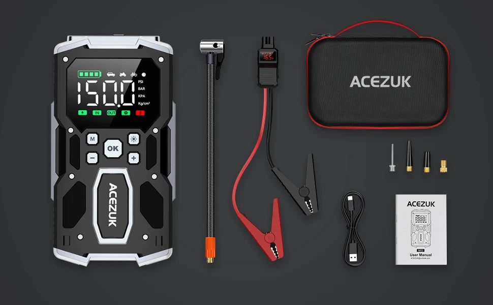 26800mAh Portable Car Jump Starter - Emergency Battery Booster & Power Bank for 12V Vehicles