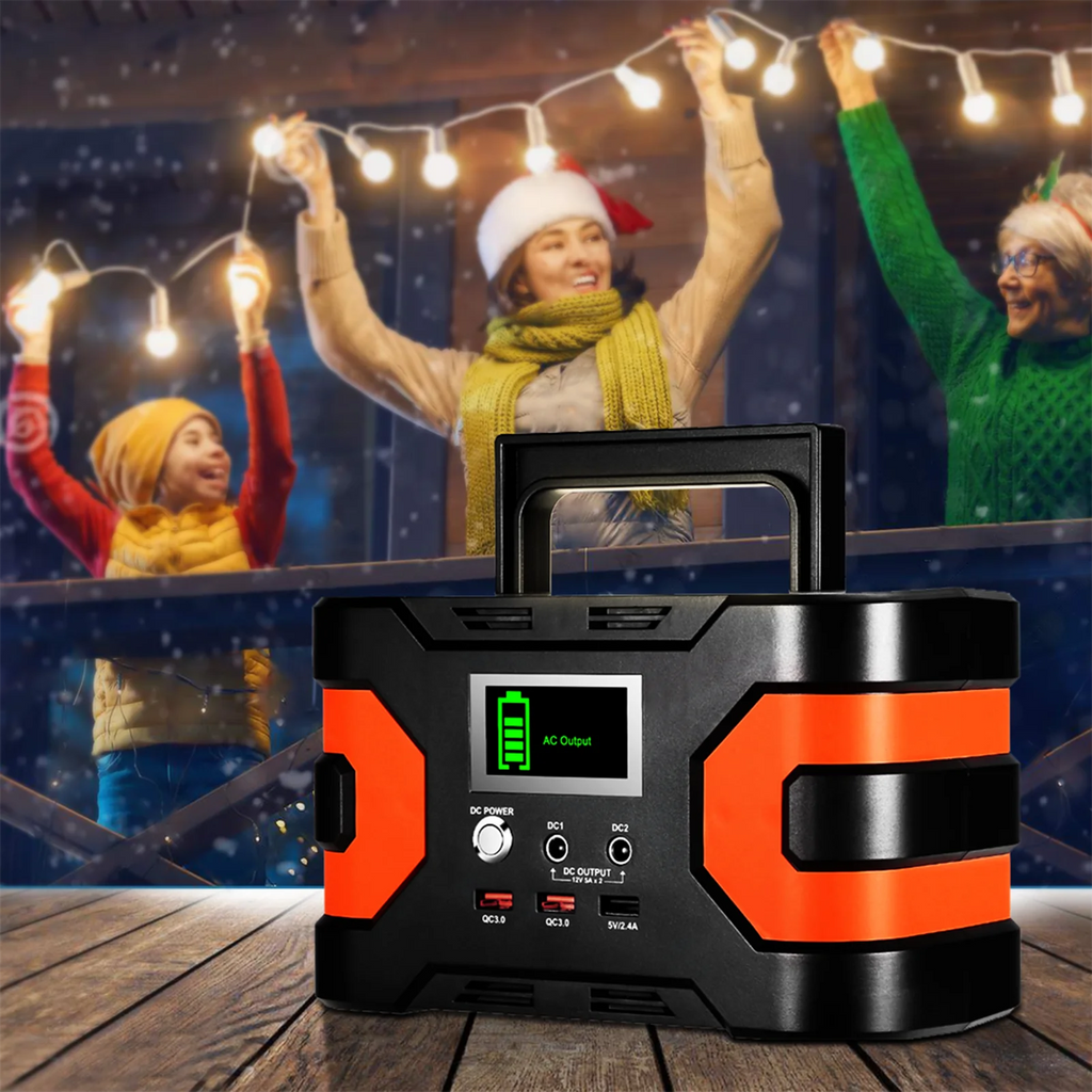 Flashfish 166Wh Portable Power Station - 150W Solar Generator with 3 Charging Methods