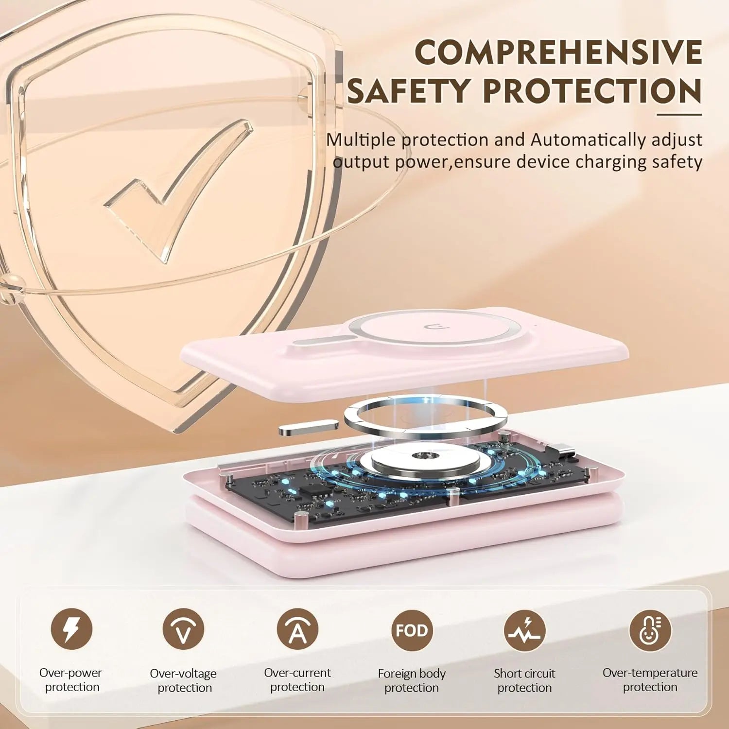 3-in-1 Wireless Charging Station - Foldable Travel Charger for iPhone, Apple Watch & AirPods