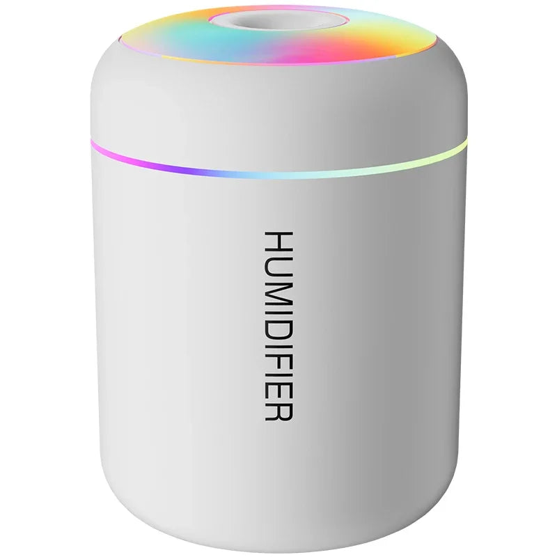 180ML Mini USB Humidifier - Portable Aromatherapy Diffuser with LED Lights for Car, Home & Office