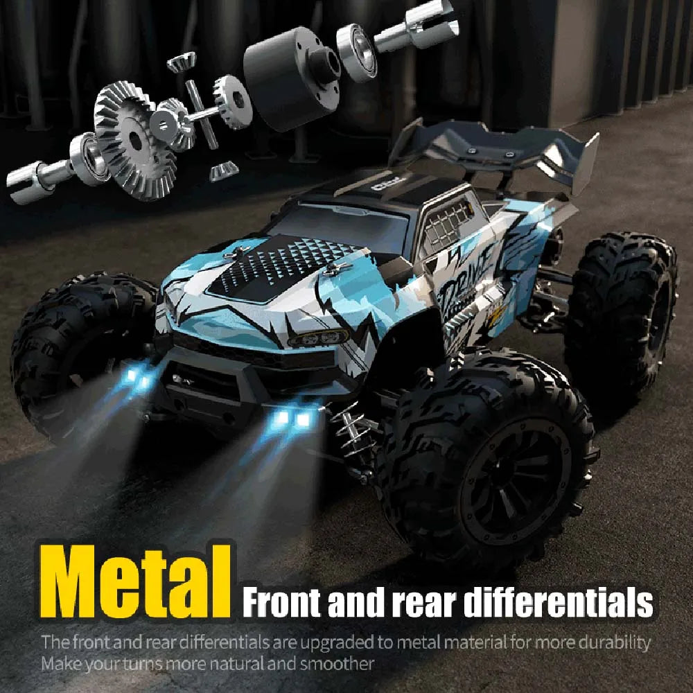 Teeggi 1:16 High-Speed RC Car - 70km/h 4WD Off-Road Drift Truck with LED Lights