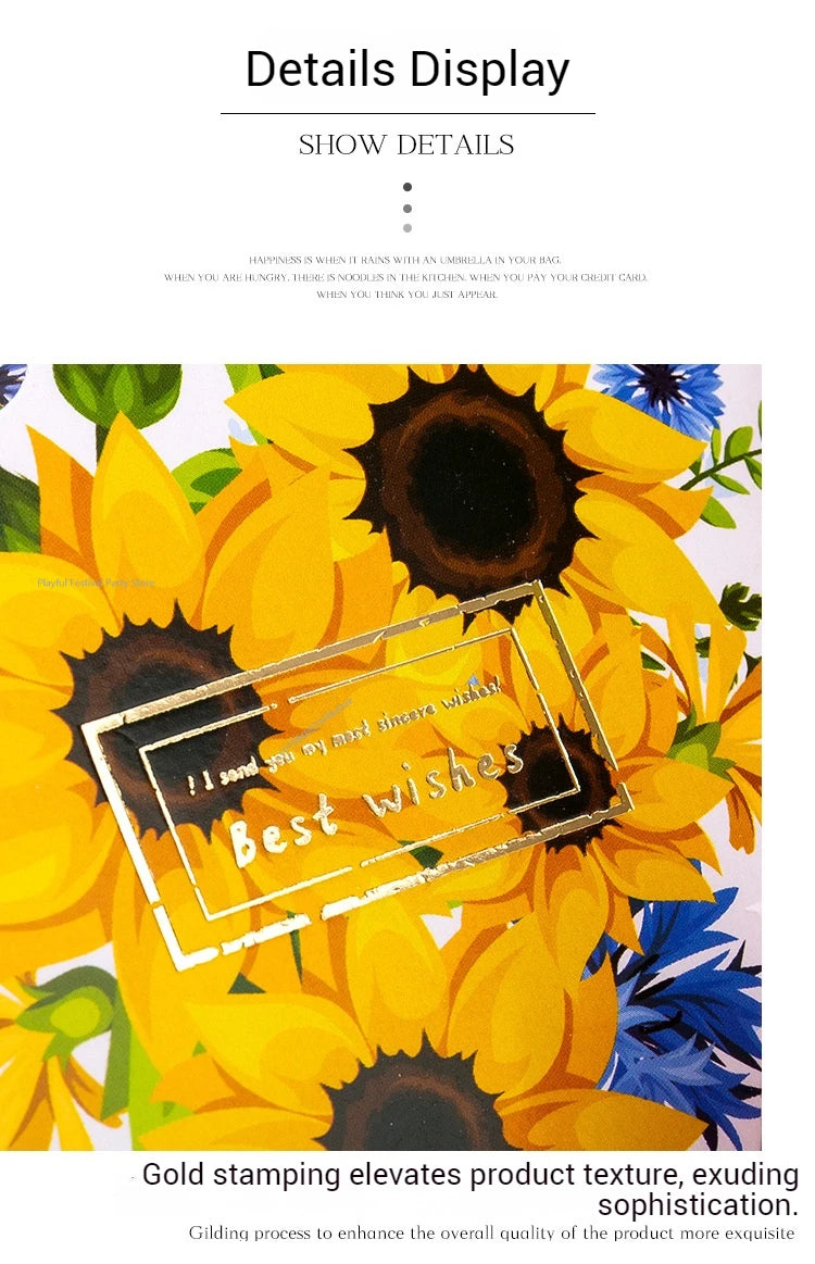 Floral Thank You Cards - Beautiful Carnation Greeting Cards Set (10 Pack)