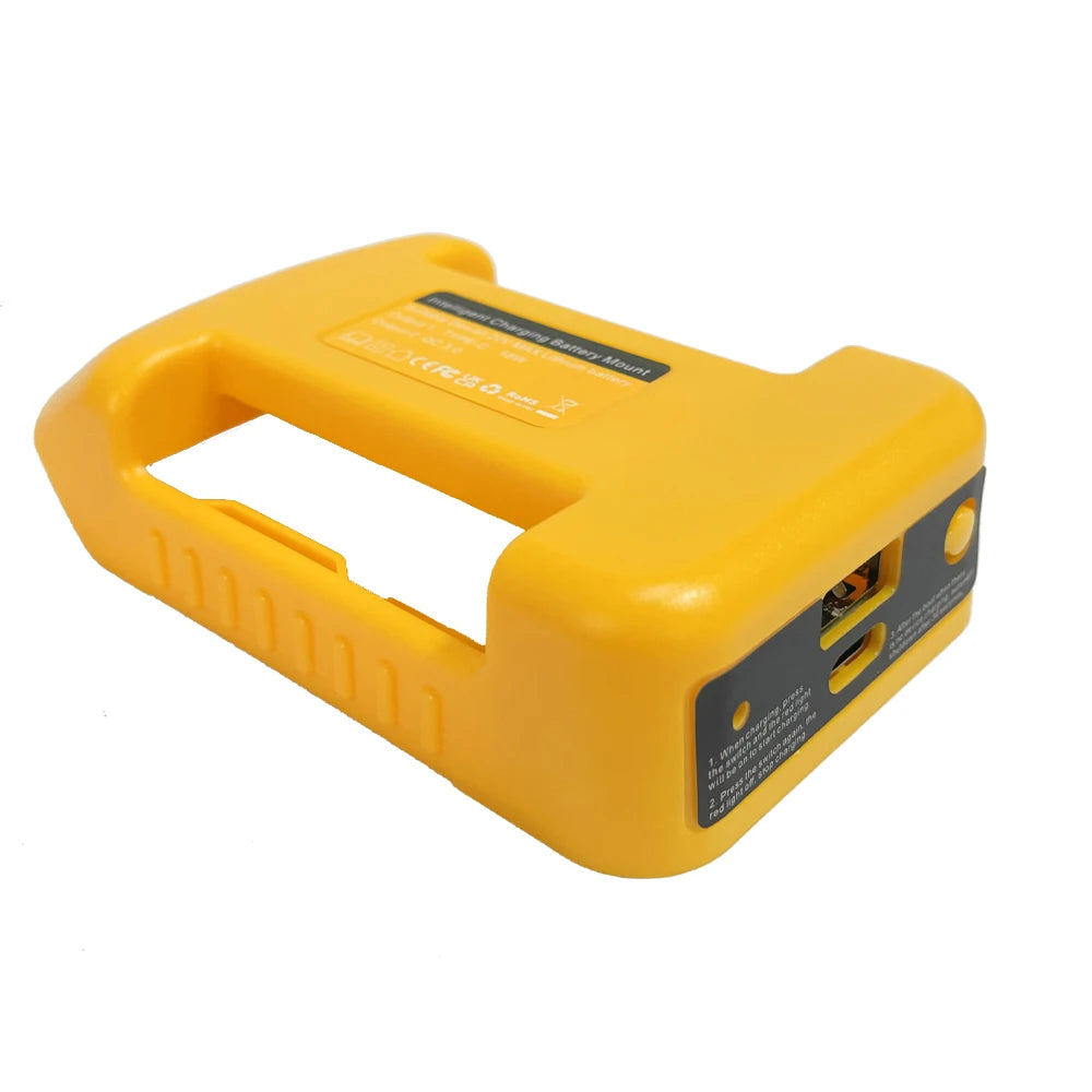 Portable Charger Adapter Compatible For Makita For Dewalt For Milwaukee 18V Li-ion with USB Type-C Battery Holder Fast Charging