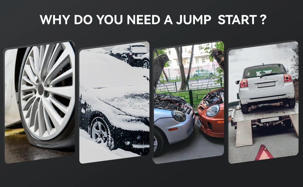 26800mAh Portable Car Jump Starter - Emergency Battery Booster & Power Bank for 12V Vehicles