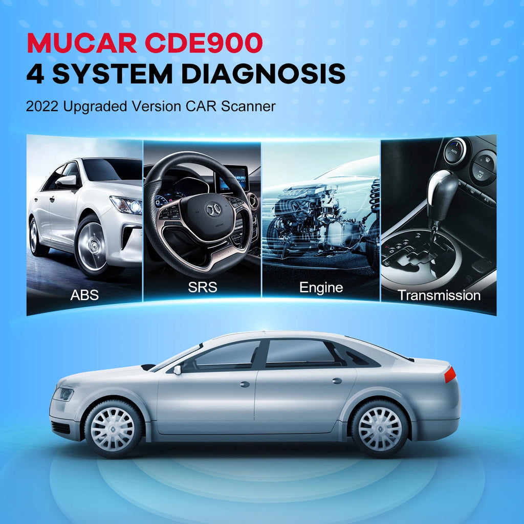 MUCAR CDE900 OBD2 Scanner - Professional Car Diagnostic Tool with Lifetime Updates