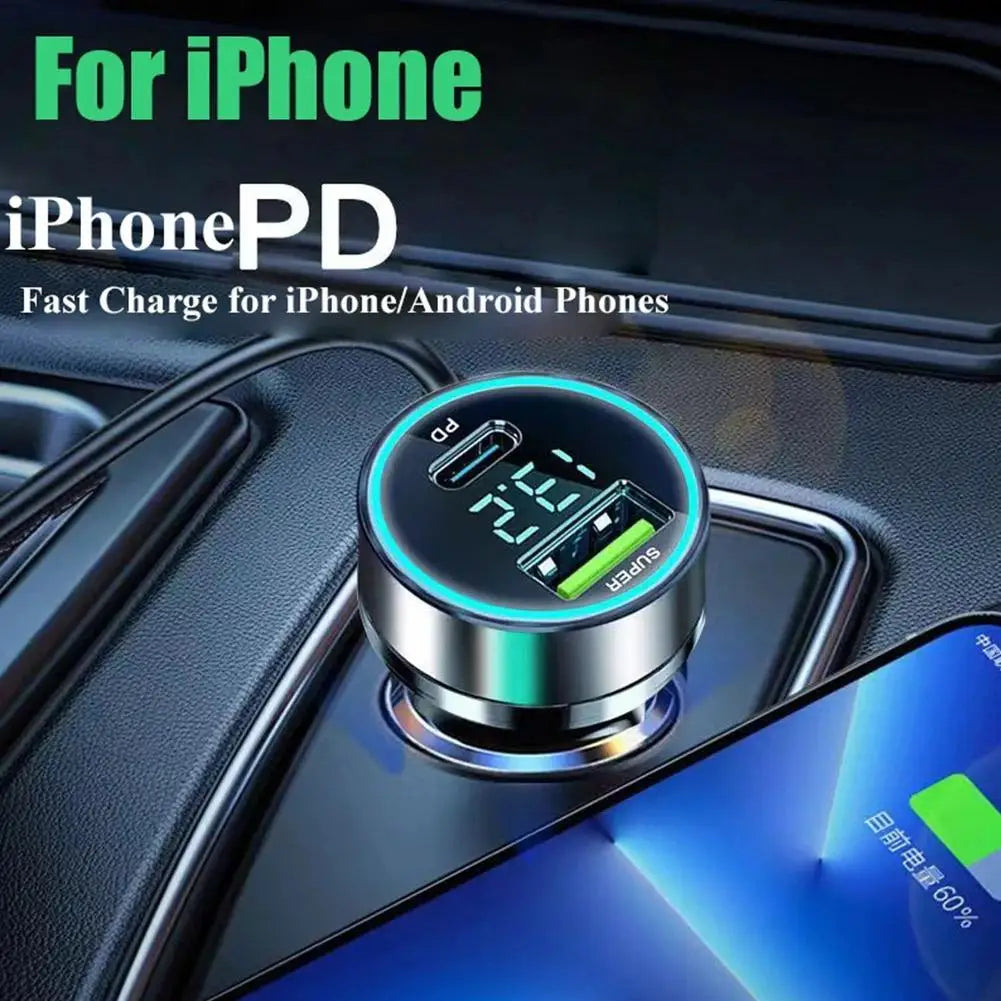 Car Charger PD 20W Super Fast Charge Adapter Type C USB 120W Portable For IPhone 14 Pro Max 13 12 11 IPad Airpods OnePlus