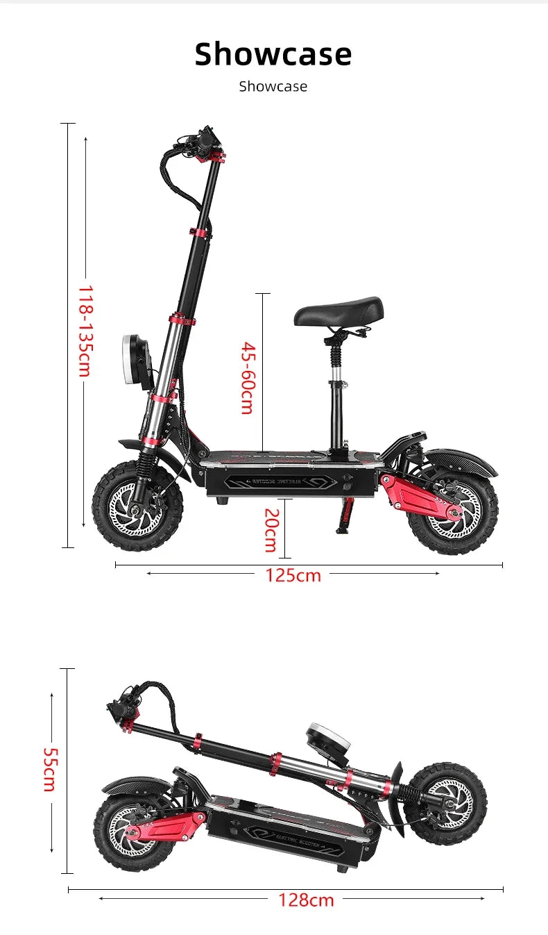 Boyueda S5 Electric Scooter - 6000W Motor, 85km/h High-Speed Off-Road E-Scooter