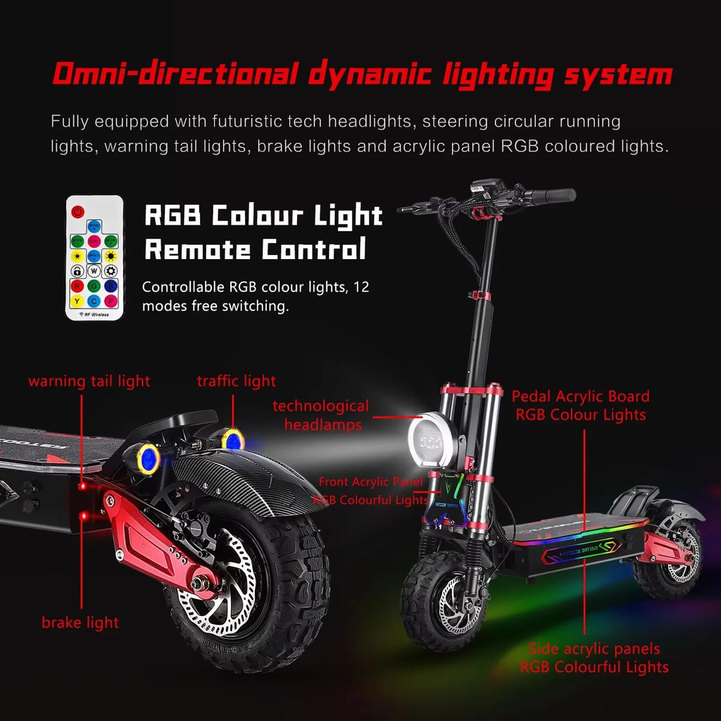 Boyueda S5 Electric Scooter - 6000W Motor, 85km/h High-Speed Off-Road E-Scooter