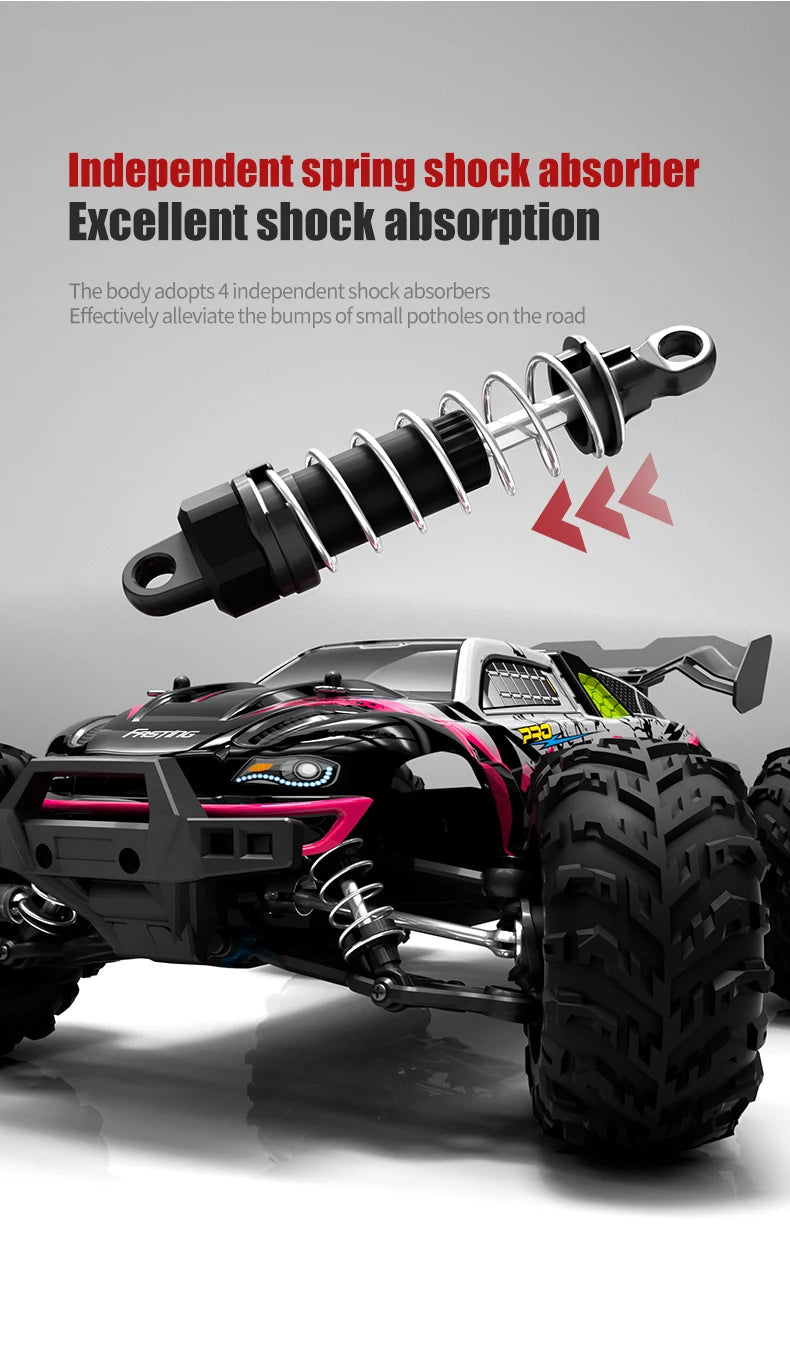 Teeggi 1:16 High-Speed RC Car - 70km/h 4WD Off-Road Drift Truck with LED Lights